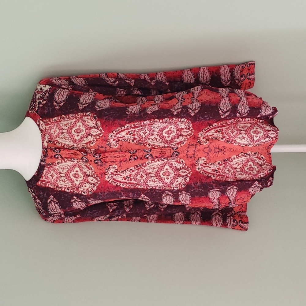 LUCKY BRAND Paisley Popover Tunic Top